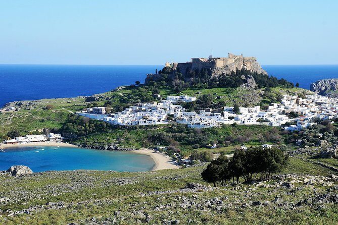 BEST OF LINDOS & RHODES - PRIVATE TOUR - SHORE EXCURSION - HALF DAY - 4 People - Lindos Village Stroll and Saint Paul’s Bay: The Storybook Finish