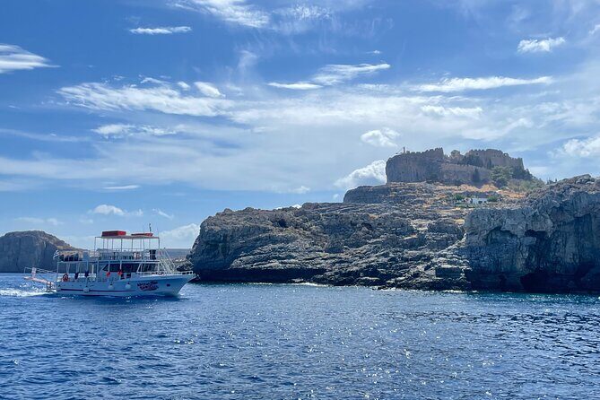 Boat Cruise in Lindos with Swim Stops & Meal Deal - Guide and Skipper: Georgios Keeps It Smooth