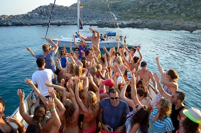 Boat Party Cruise with Live DJ - Traganou Caves Mentioned for Swim Time: What It Means for You