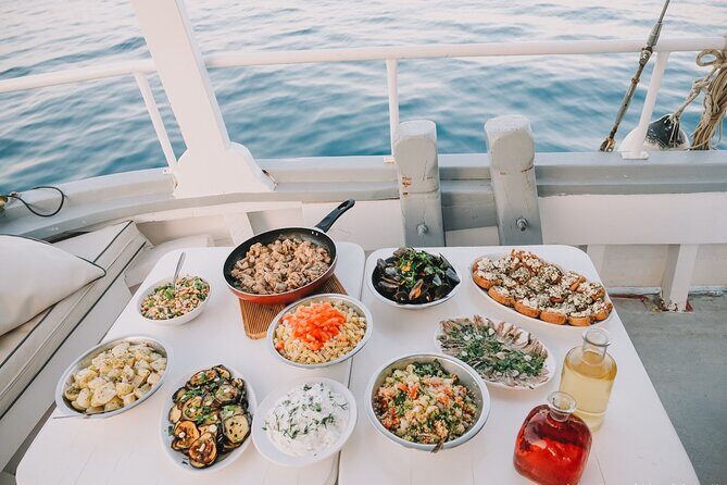 Boat Trip to Anthony Quinn, Kallithea & Traganou Bays - Food and Drinks: Included Lunch Without the Land-Trip Headache
