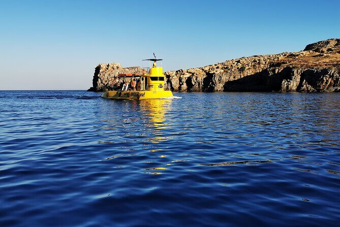 Explore Lindos Aboard the Hippo Submarine - Tomb of Kleoboulos Stop: Fish-Feeding in Practical, Real Time