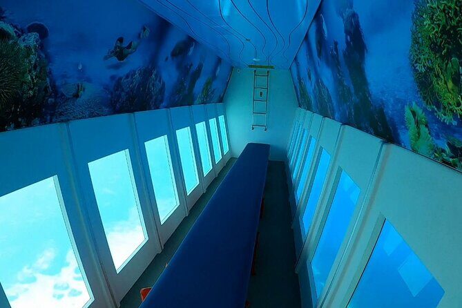 Explore Lindos Aboard the Hippo Submarine - Inside the Submarine: Air-Conditioning, Music, Toilet, and Room to Look