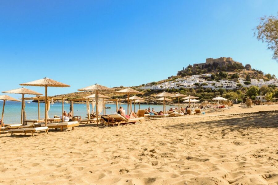 From Rhodes: Lindos Round-Trip Bus Transfer with Free Time - Saint Paul’s Bay vs the main Lindos beach: Choosing where to swim