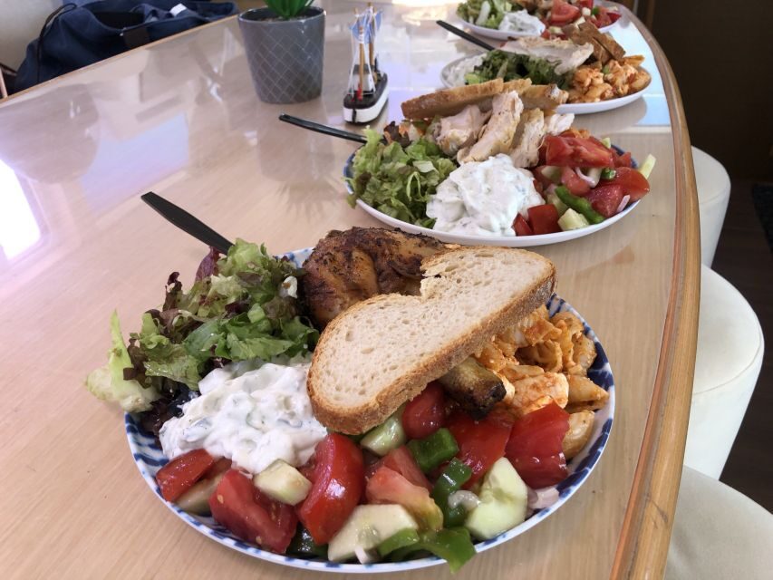 From Rhodes: Private Catamaran Cruise All Inclusive - What’s Onboard: Drinks, Lunch, Food Buffets, and Snorkeling Gear