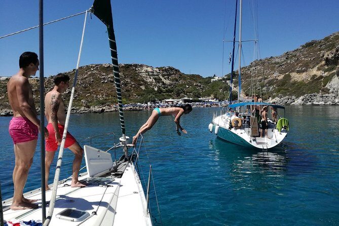 Greek Shores Snorkel and Sailing Day Trip with Lunch - Anthony Quinn Bay: Clear Water and a Famous Movie Location