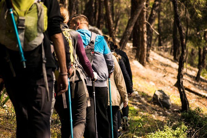 Hiking Mountain Akramitis Rhodes - pick up service available - Summit Moment: Wide Views Across Rhodes, Islands, and the Lake of Apollakia
