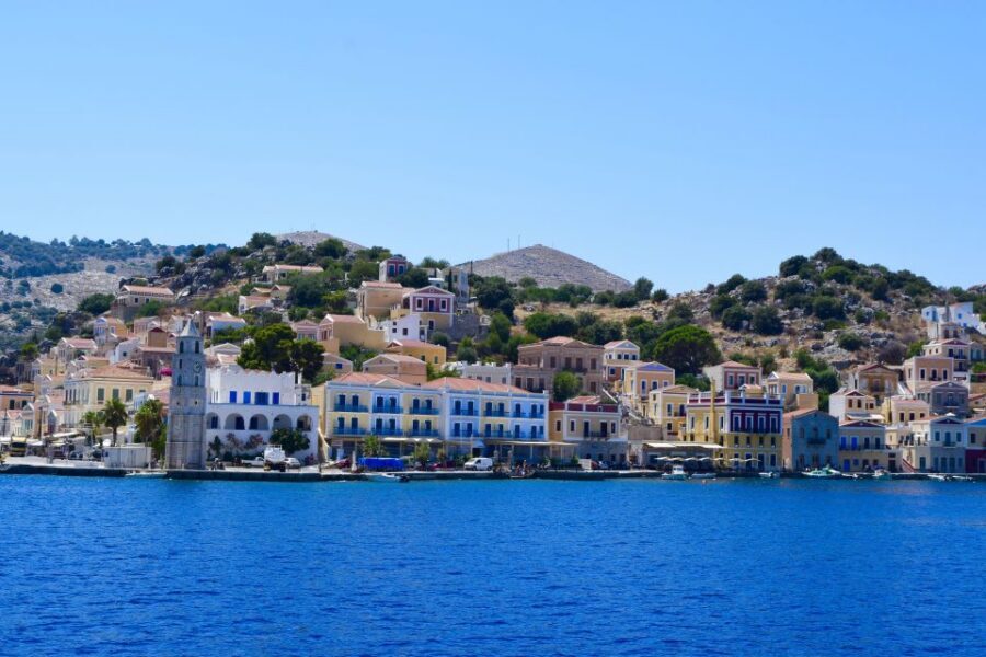 Kiotari, Lardos, Pefkos, & Lindos: Speedboat to Symi Island - St. George Bay Swim Break With Big-Rock Scenery