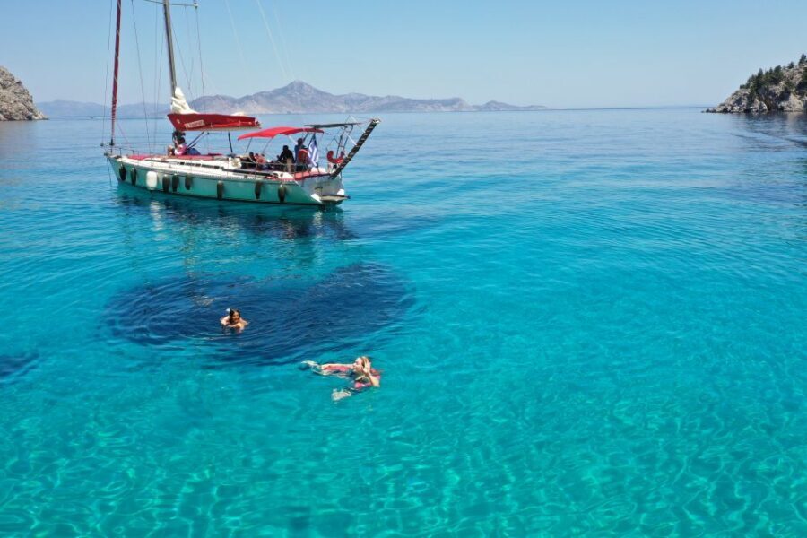 Lindos: Full-Day Private Sailing Cruise - Agathi Bay: The More Accessible Beach Experience