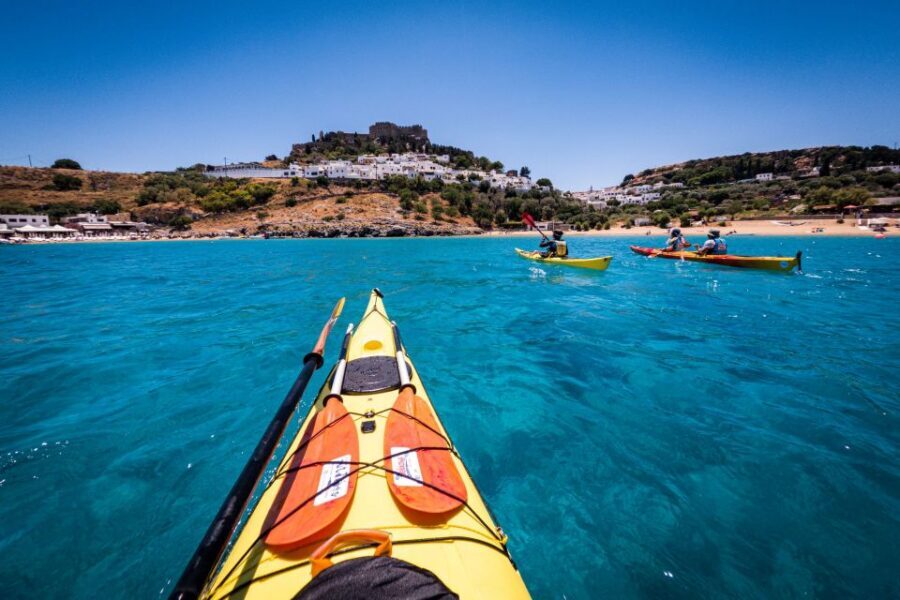 Lindos: Sea Kayaking & Acropolis of Lindos Tour with Lunch - Sea Kayaking From Vlicha Beach: Lindos From the East Side