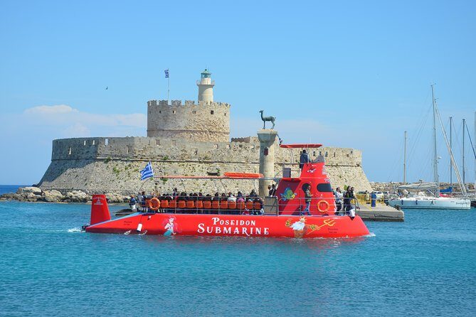 Poseidon Submarine At Mandraki Harbor - What You See Through the 360° Windows