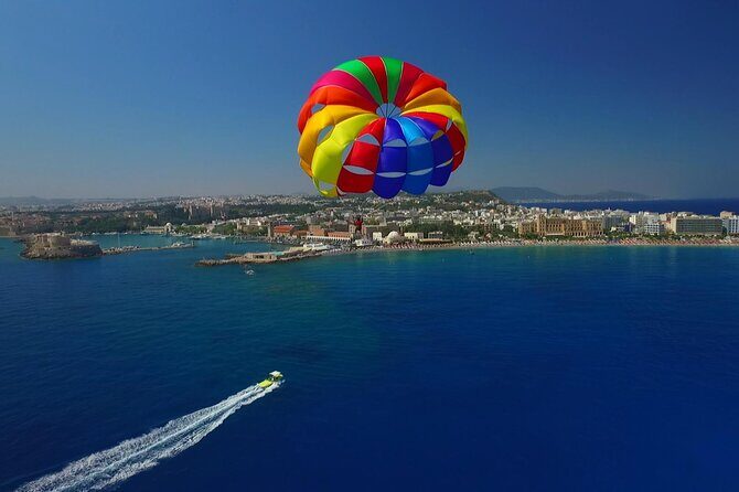 Private Parasailing at Rhodes Elli Beach - Getting strapped in: a crew that turns fear into a calm ride