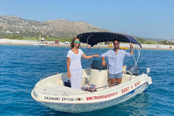 Rent a Boat without License - Where You Start at Traounou Watersports (and How Timing Works)