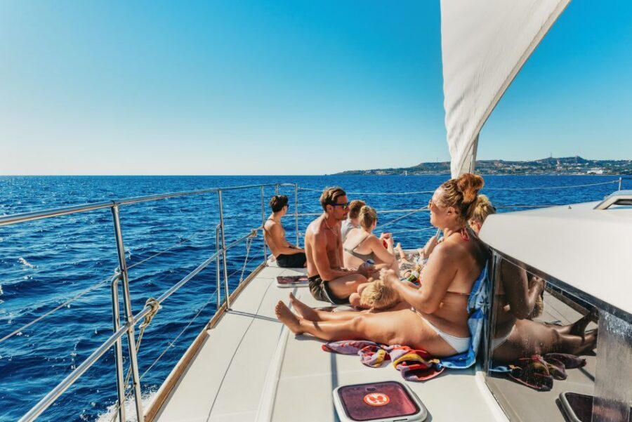 Rhodes: All-Inclusive Catamaran Cruise with Lunch and Drinks - Kalithea Springs: The Final Swim Before the Return