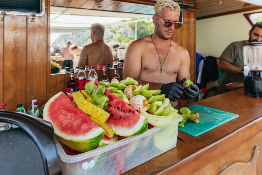 Rhodes: Anthony Quinn, Ladiko and Caves All-Inclusive Cruise - On-board open bar and snacks: what you actually get