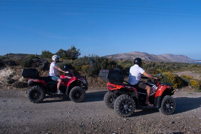 Rhodes ATV Quad Adventure Guided Tour 2 or 1 person on 1 Quad - The In-Between Riding: Farm and Mountain Tracks You Can’t Replicate Alone
