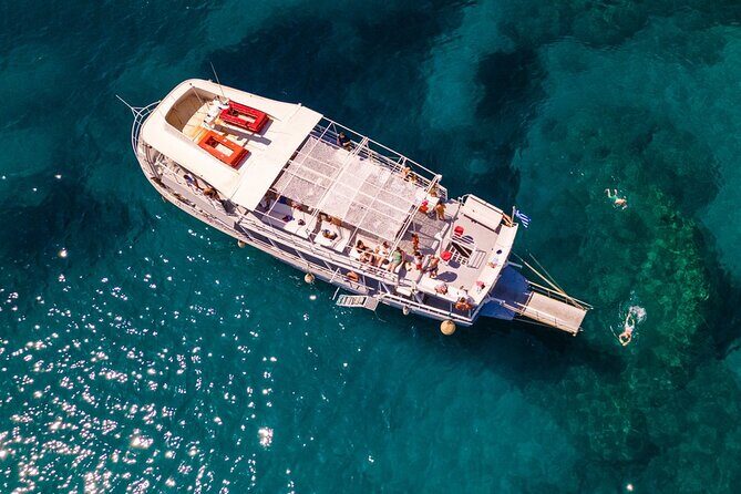 Rhodes Bay to Bay Swim Cruise-Greek Buffet w/wine included - Rhodes Cruise Start at Mandraki Port: Views Before You Hit the Water