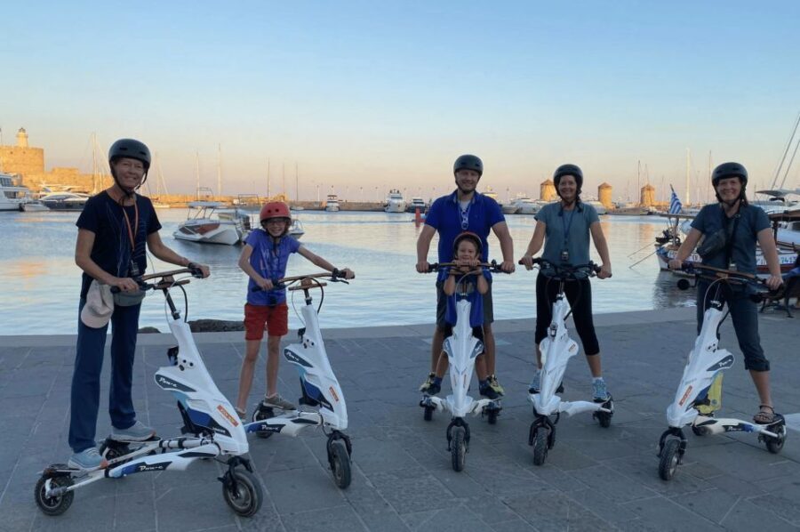 Rhodes: City Highlights and Medieval Town Trikke Tour - The First Views: National Theater of Rhodes to Mandraki Harbour