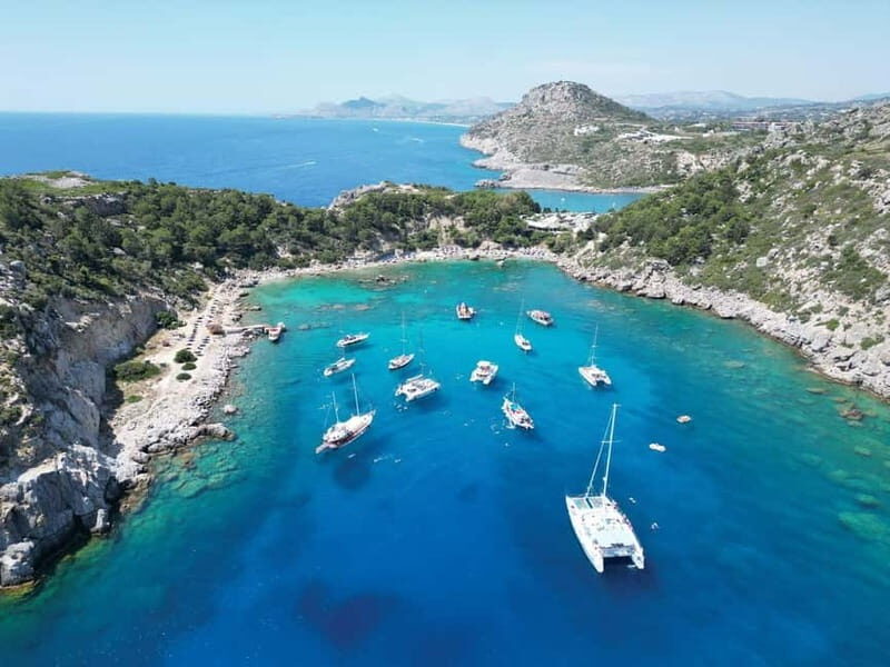Rhodes: Cruise with 4 Swim Stops, Lunch, Drinks & Transfers - Lunch, Drinks, and the Onboard Party Vibe