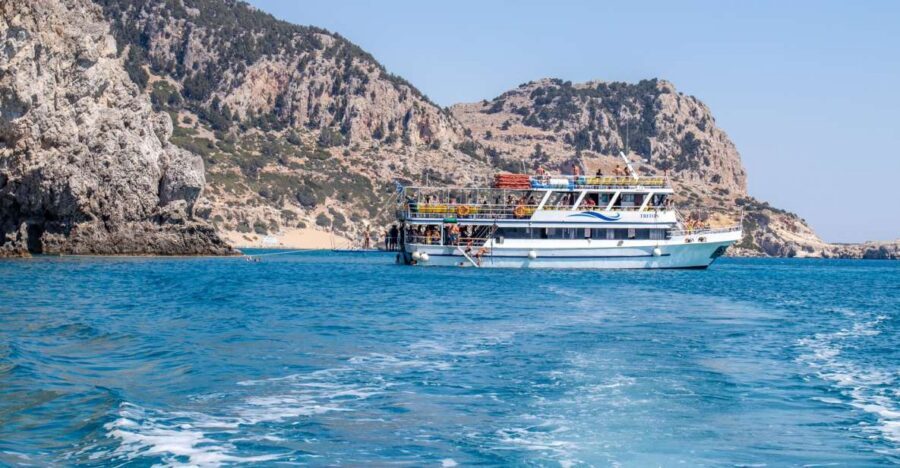 Rhodes: Full Day East Coast Bay to Bay Boat Trip with Lunch - The Tsambika Bay Break: 800-Metre Sand and Two Hours to Play