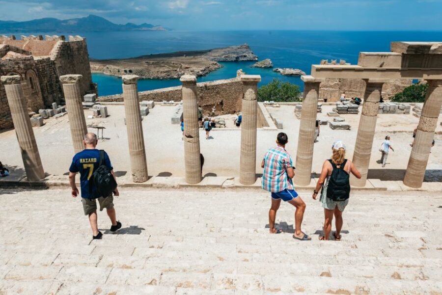 Rhodes: Guided Bus Trip to Lindos Village & Seven Springs - Acropolis of Lindos: the optional climb and the 20 euro entrance