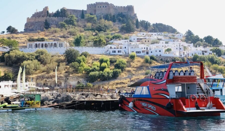 Rhodes: High Speed Boat Trip to Lindos - From Rhodes Town to Lindos in about an hour: what the ride is really like