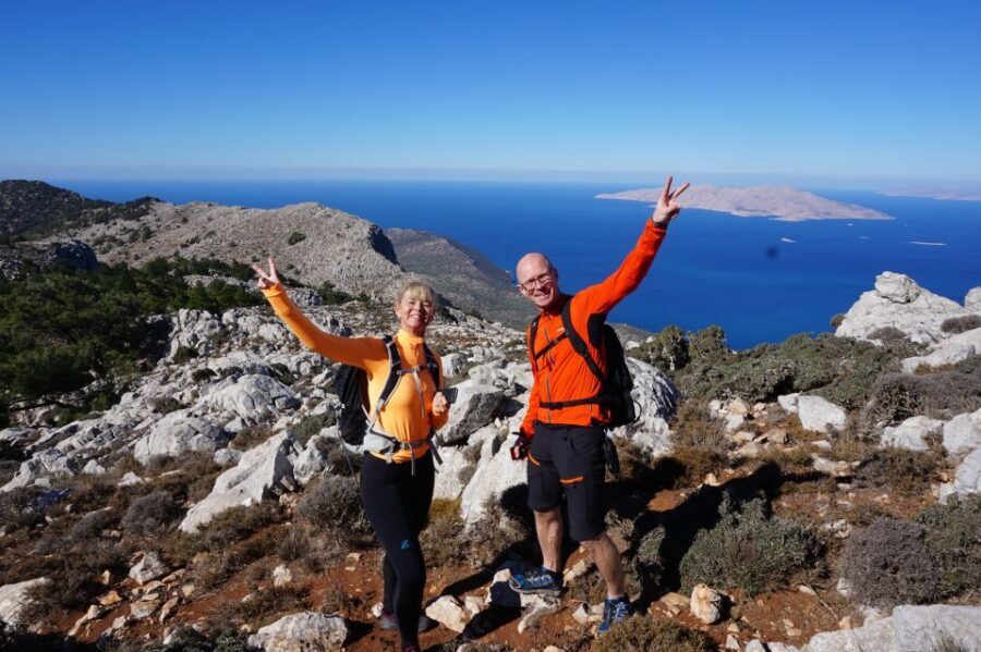 Rhodes: Hiking Tour to the Summit of Akramitis with Photos - The descent: a different route through tall pine forest