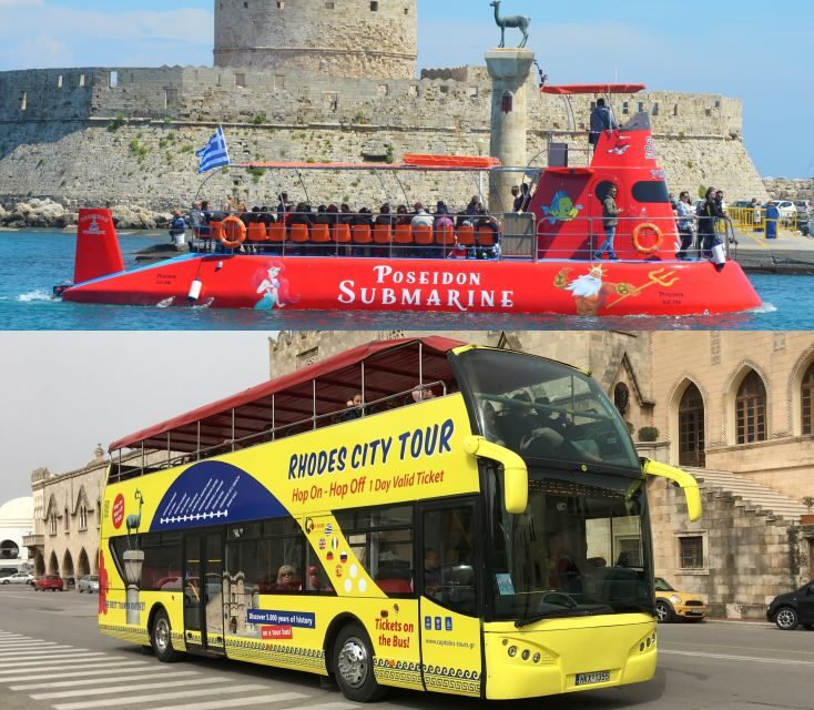 Rhodes: Hop-on Hop-off Bus and Submarine Tour - Rhodes in One Day: bus orientation plus the Poseidon submarine