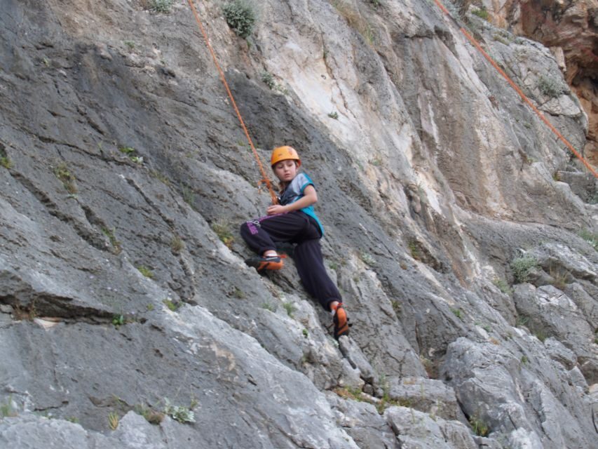 Rhodes: Ladiko Bay Rock Climbing and Rappelling Experience - Cool-off swim option: Ladiko Bay or Anthony Quinn Bay