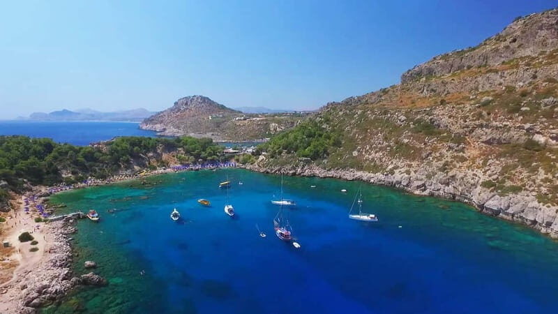 Rhodes: RIB Cruise with Drinks and 4 Swim Stops - Anthony Quinn Bay and the Guns of Navarone Pier: the stop you’ll remember