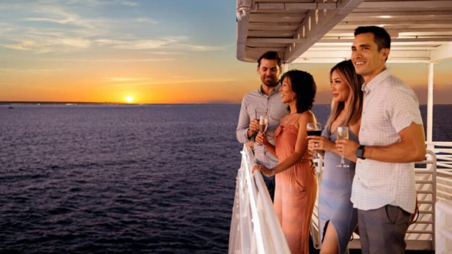 Rhodes: Sunset Cruise with Live Music, Wine & Greek Buffet - Kalithea Springs: The Best Part of the Whole 3 Hours