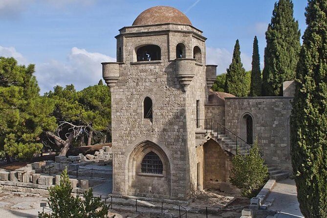 RHODES WINE TOUR - Private Half Day tour - 4 pax - Filerimos Monastery: peacocks, an 18m cross, and West Coast views