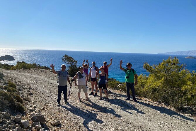 Small group hiking between the beach and Kritinia Castle - Beach to Castle, With Real Foot-Only Access