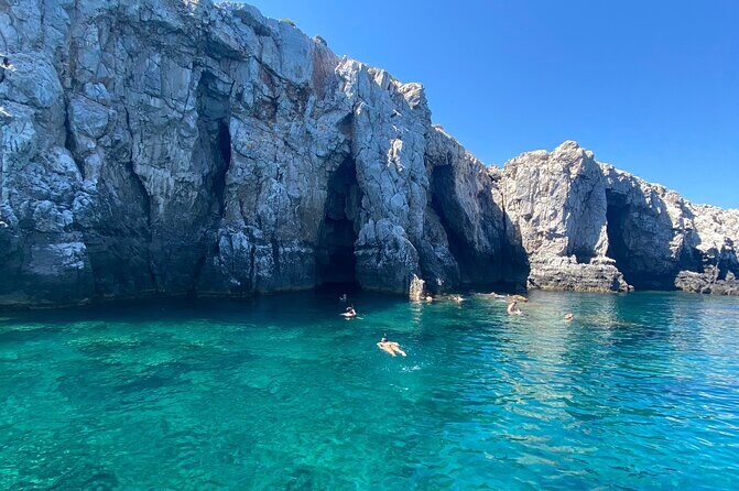 Sun & Sea All Inclusive 3 Hour Swimming Cruise (WITH PICK UP SERVICE) - Stop 1: Afandou Beach and Traganou Caves swim window