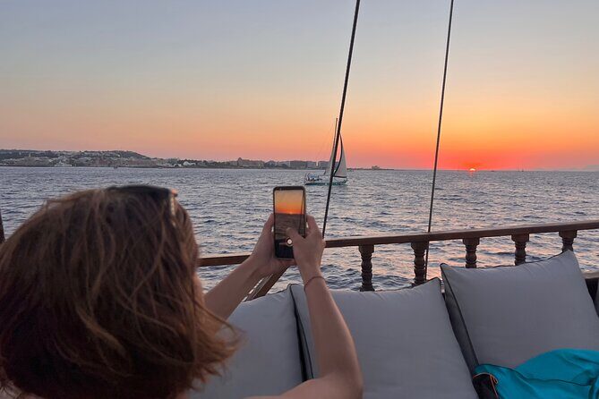 Sunset Cruise with Greek BBQ & Unlimited Aperol Spritz, Beer Wine - Boat Comfort and Practical Reality: Beanbags, Seating, and Restrooms